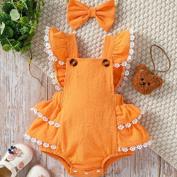 Babyhug Sleeveless Cotton Romper
